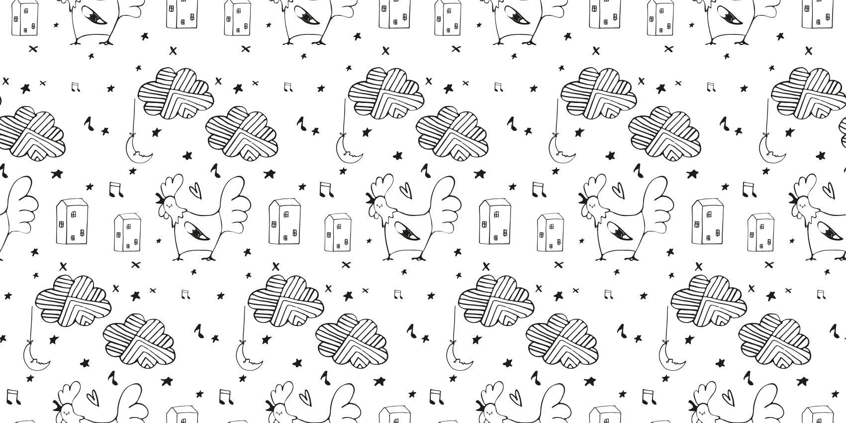 Minimalistisch pluimvee ontwerp vinyl tapijt kind - TenStickers