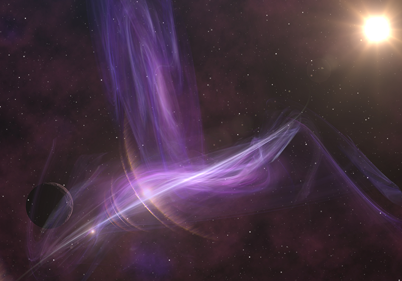 Galactisch droomlandschap vinyl tapijt meer kinderen - TenStickers