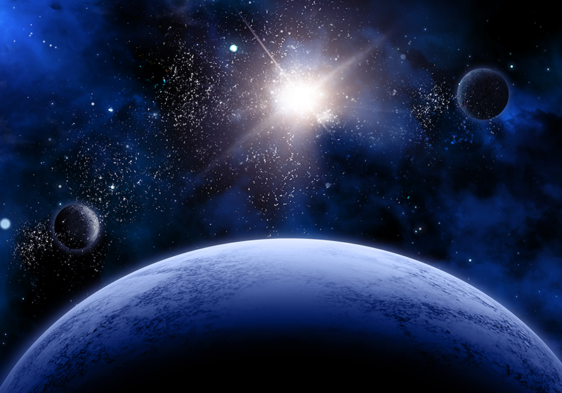 Kosmische sterrenhemel vinyl tapijt meer kinderen - TenStickers