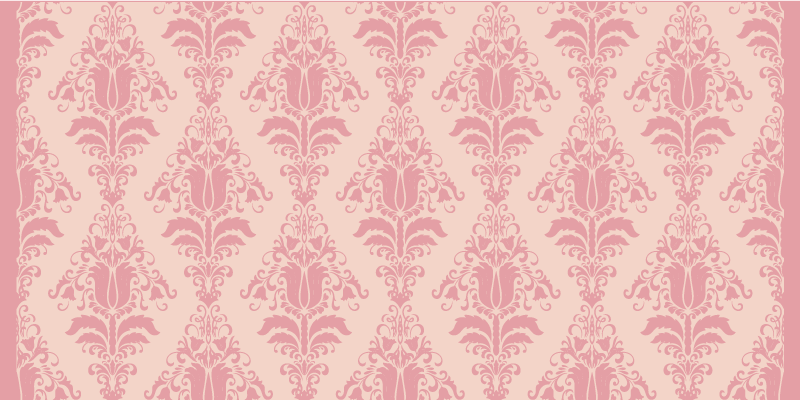 Elegant roze motief Vinyl tapijt ontvangsthal - TenStickers