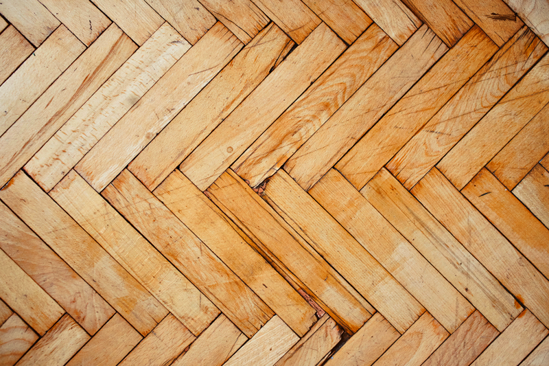 Visgraatpatroon vinyl tapijt houtstructuur - TenStickers