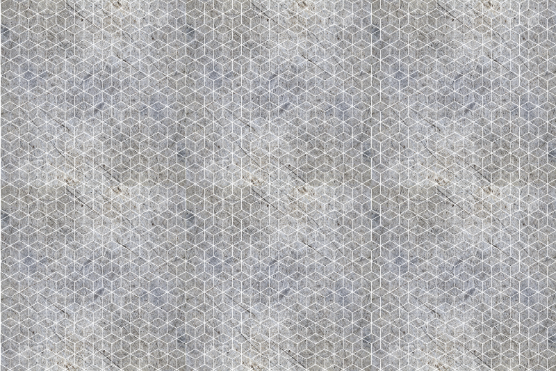 Geometrische patroonoverlay vinyl tapijt stenenstructuur - TenStickers