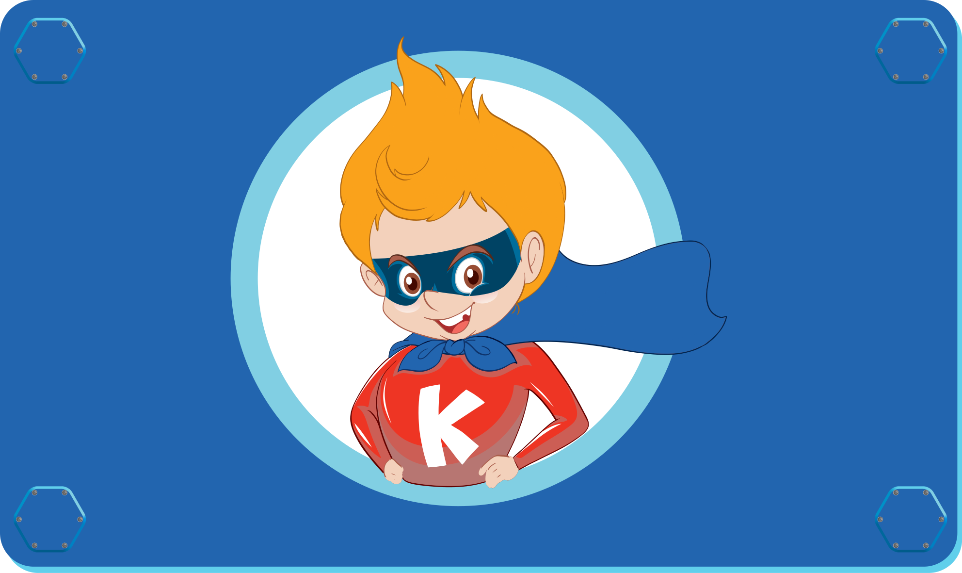 Superheld stripfiguur vinyl tapijt kind - TenStickers