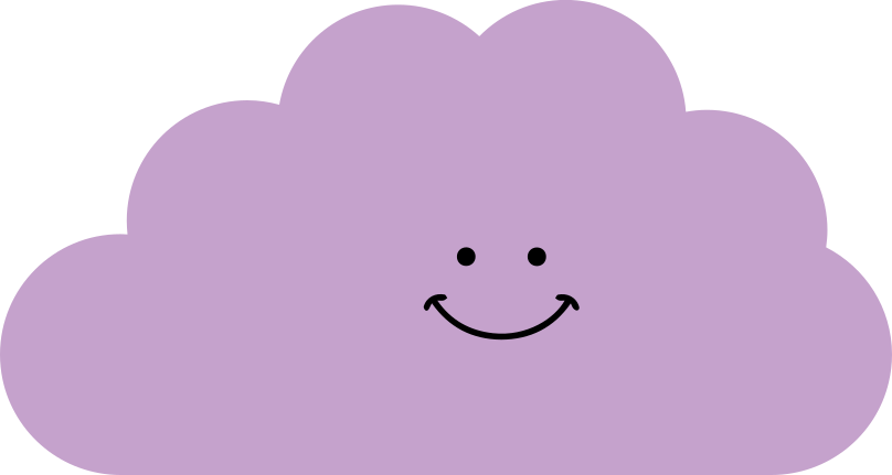 Lachende wolkvorm vinyl tapijt baby - TenStickers