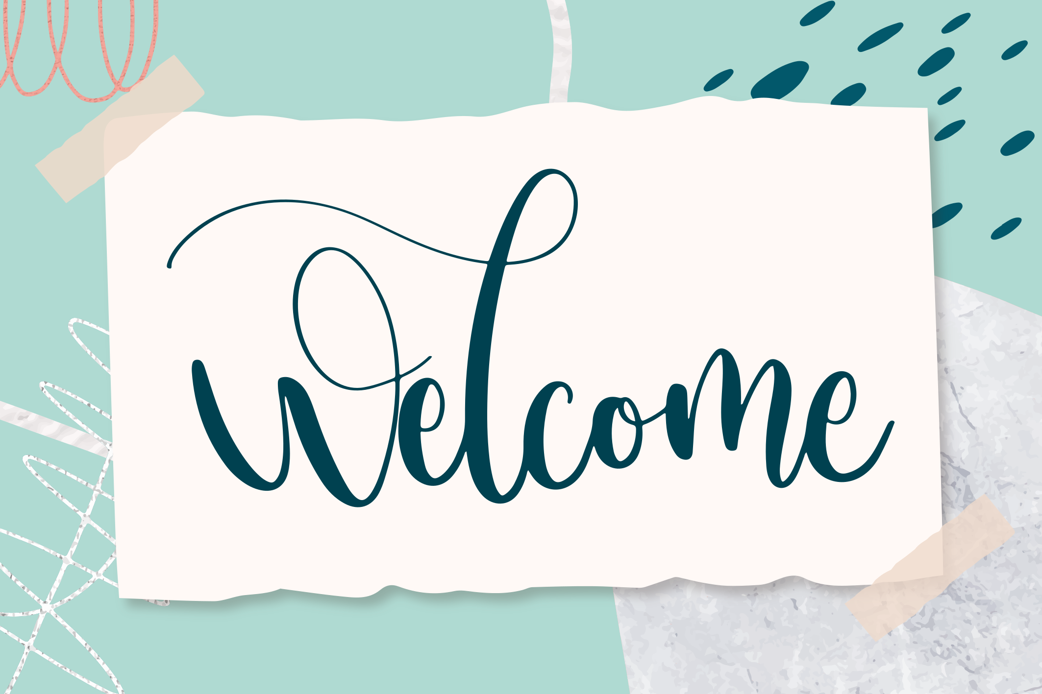 Elegante entreetekst vinyl tapijt zinnen en teksten - TenStickers