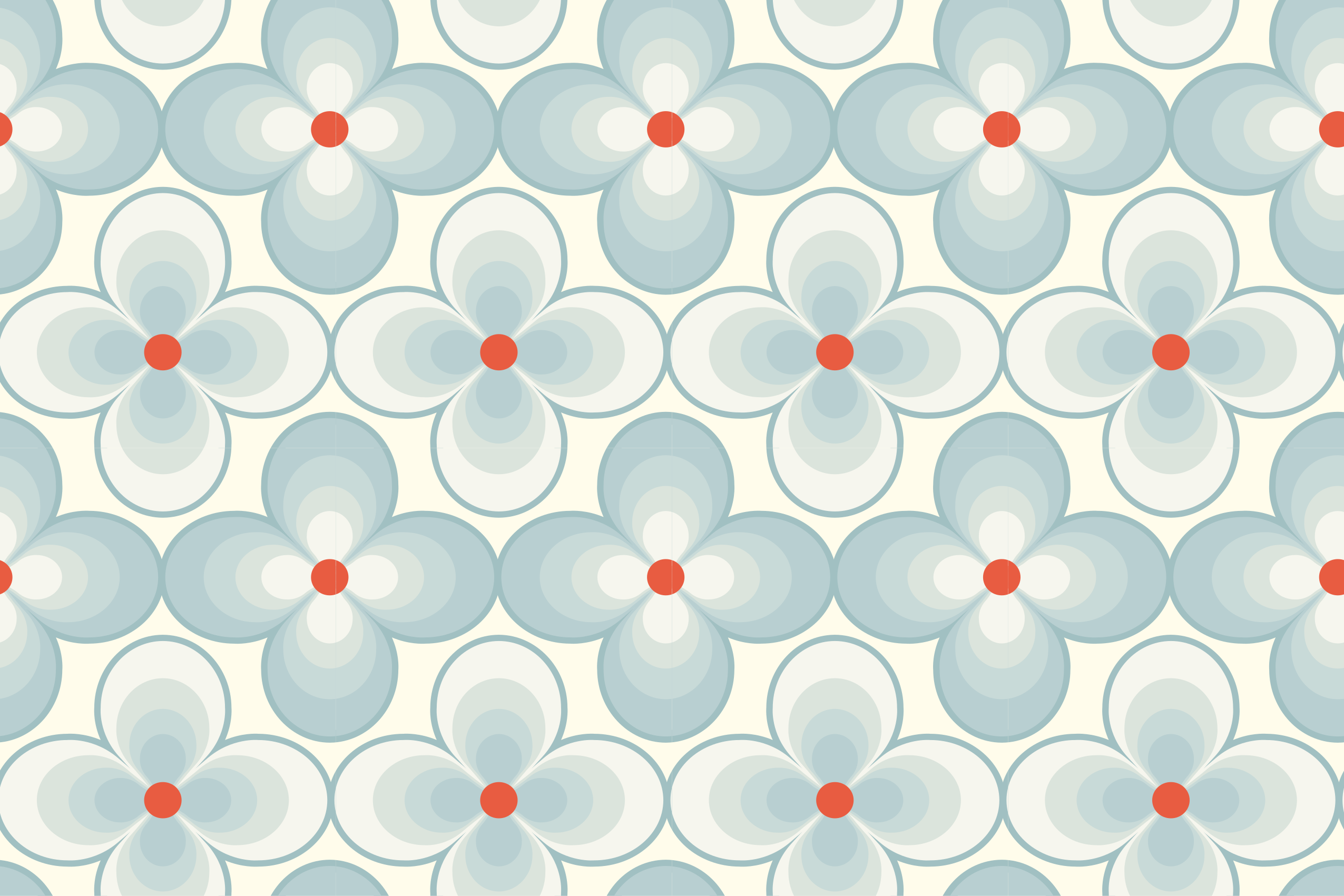 Geometrisch bloesempatroon vinyl tapijt tegels - TenStickers