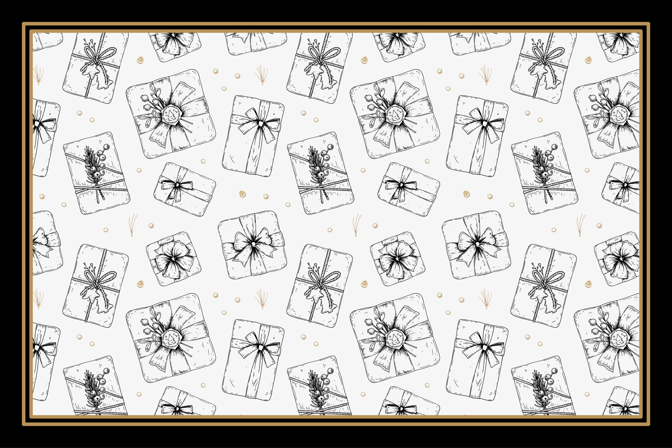 Feestelijk cadeaupatroon vinyl tapijt kerstmis - TenStickers