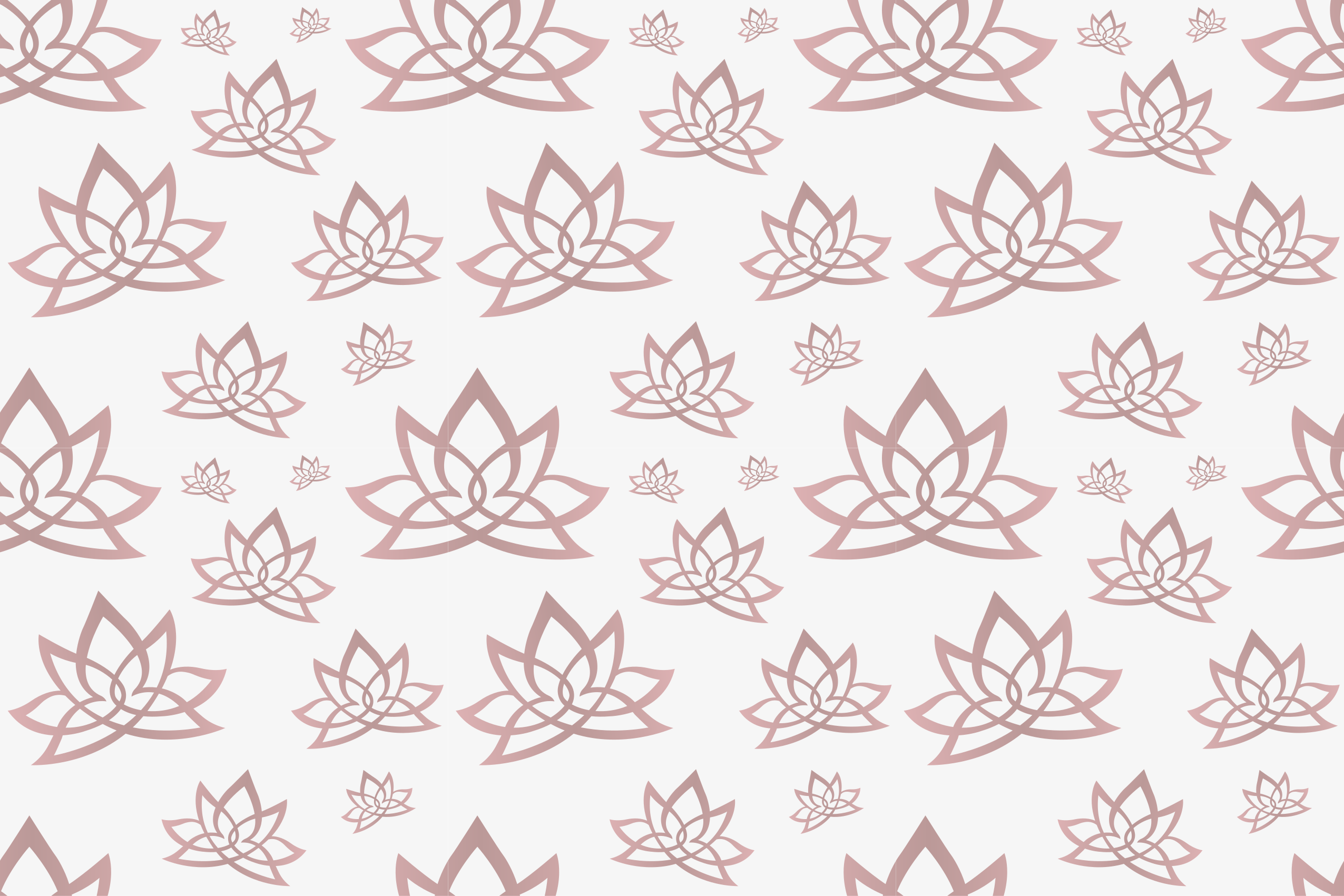 Lotus symmetrie patroon vinyl tapijt bloemen en planten - TenStickers