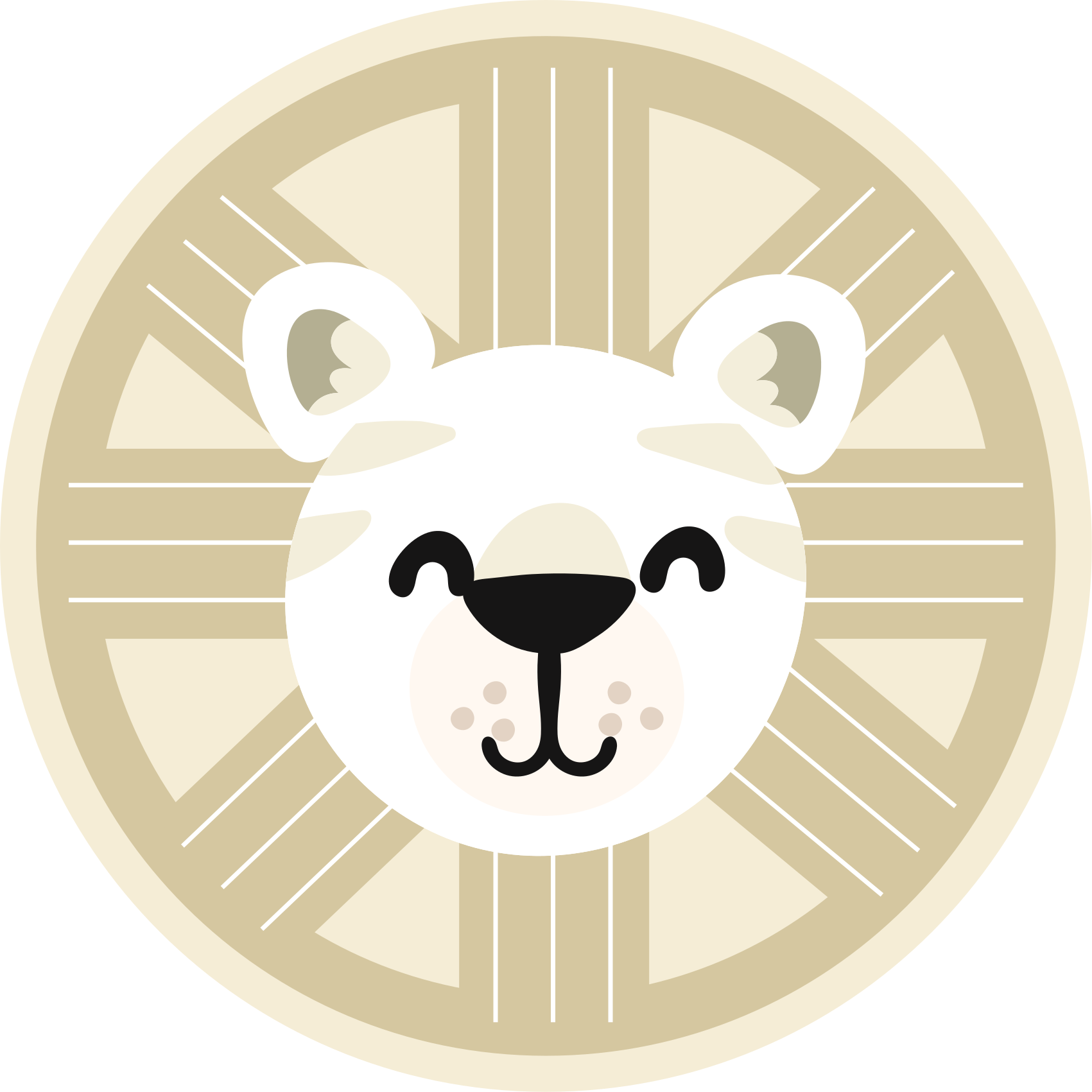 Lachende leeuw afbeelding vinyl tapijt baby - TenStickers