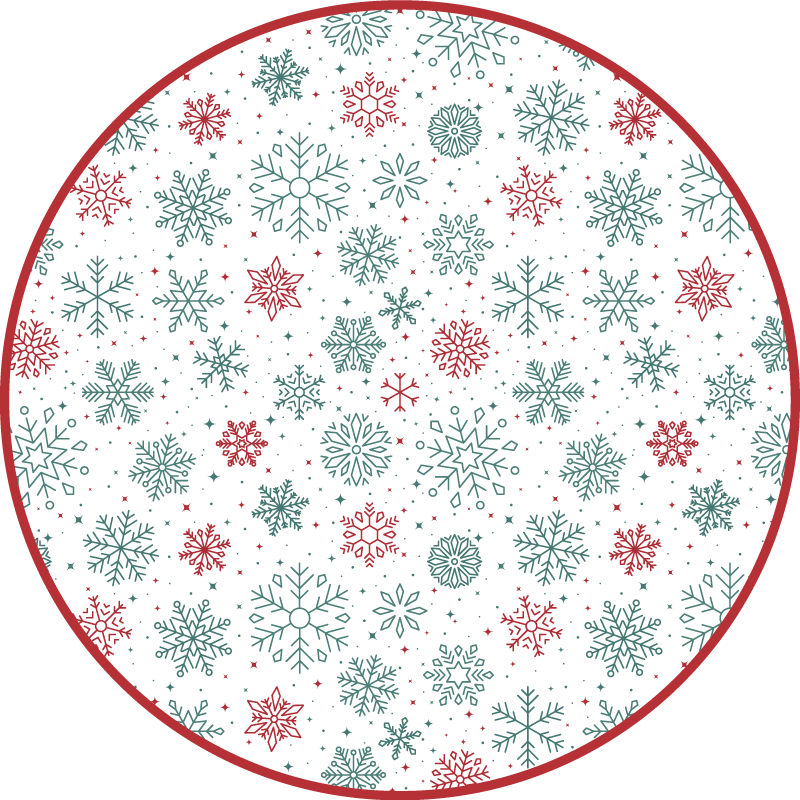 Sneeuwvlokken ontwerp vinyl tapijt kerstmis - TenStickers