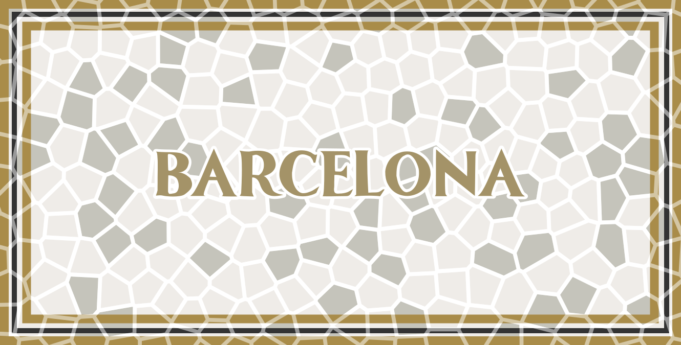 Barcelona geometrisch patroon vinyl tapijt mozaïek - TenStickers
