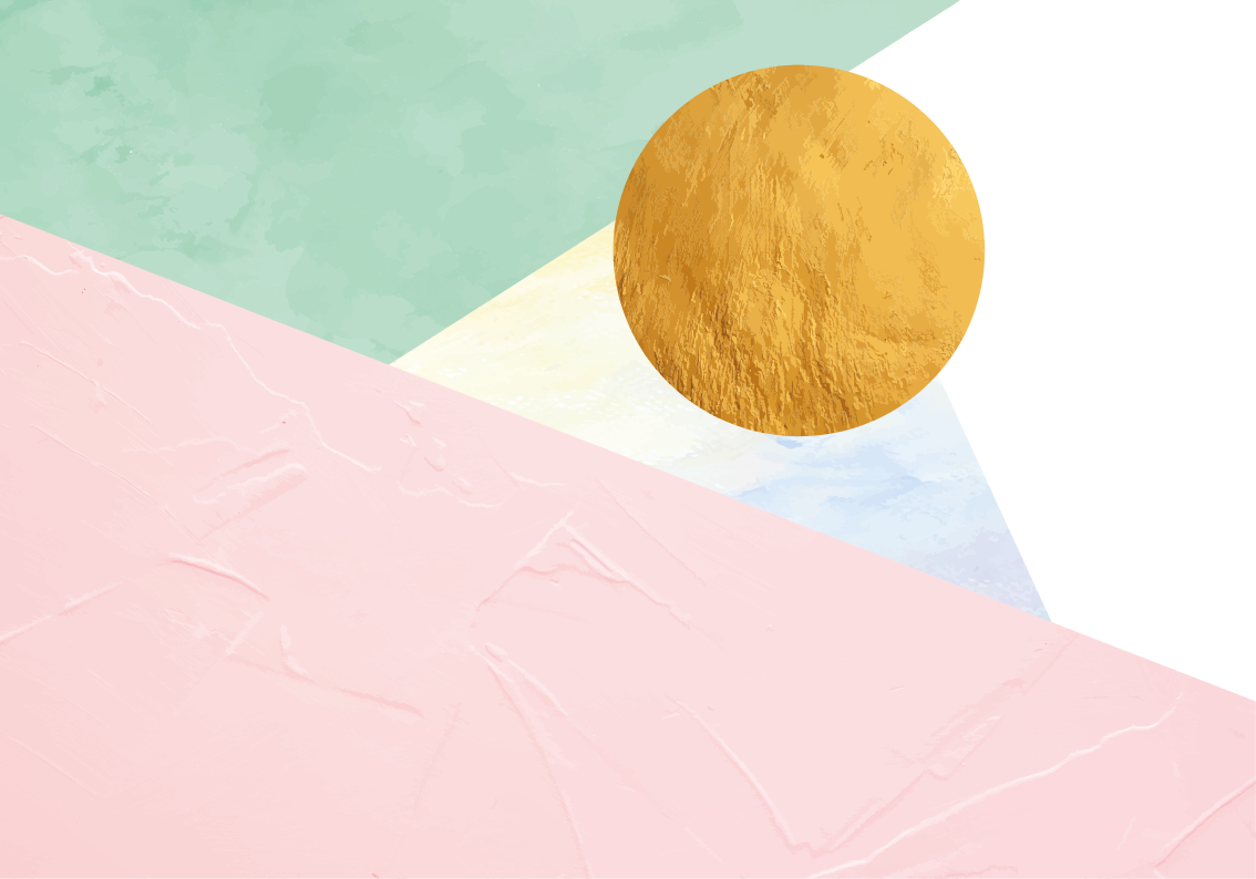 Geometrische pastelvormen vinyl tapijt geometrisch - TenStickers