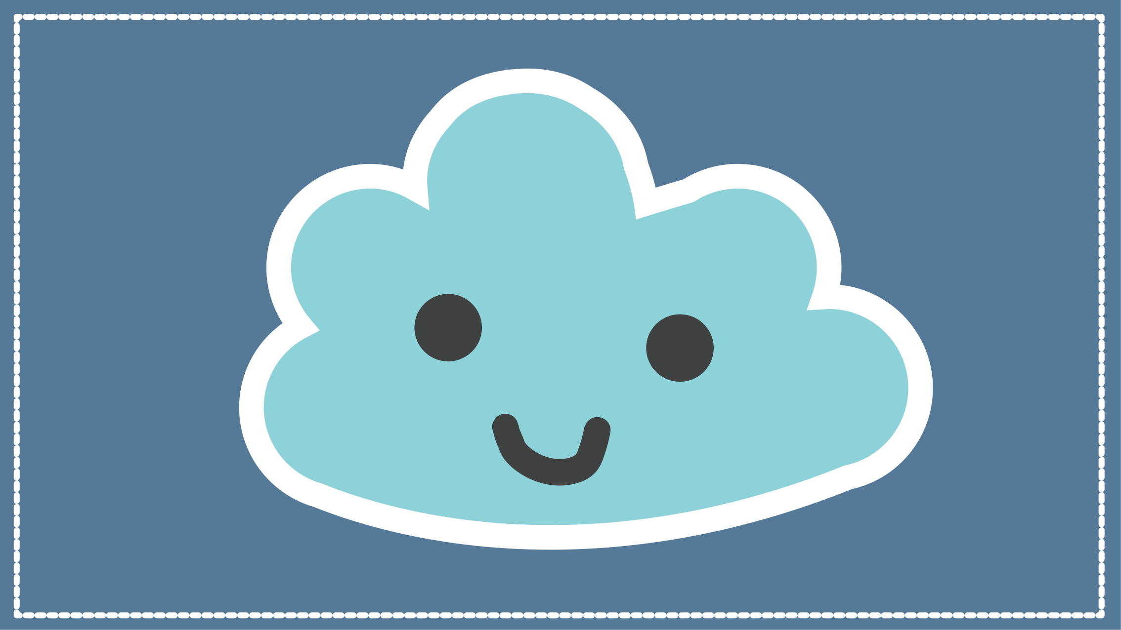 Glimlachend wolkenontwerp vinyl tapijt kind - TenStickers