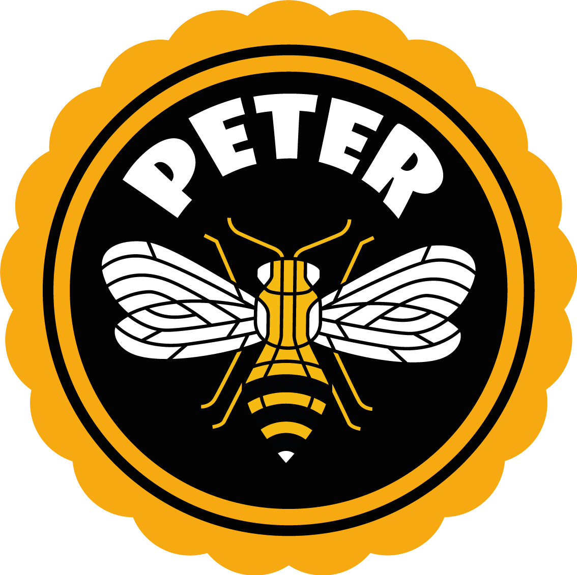 Gepersonaliseerd bijenembleem vinyl tapijt met naam - TenStickers