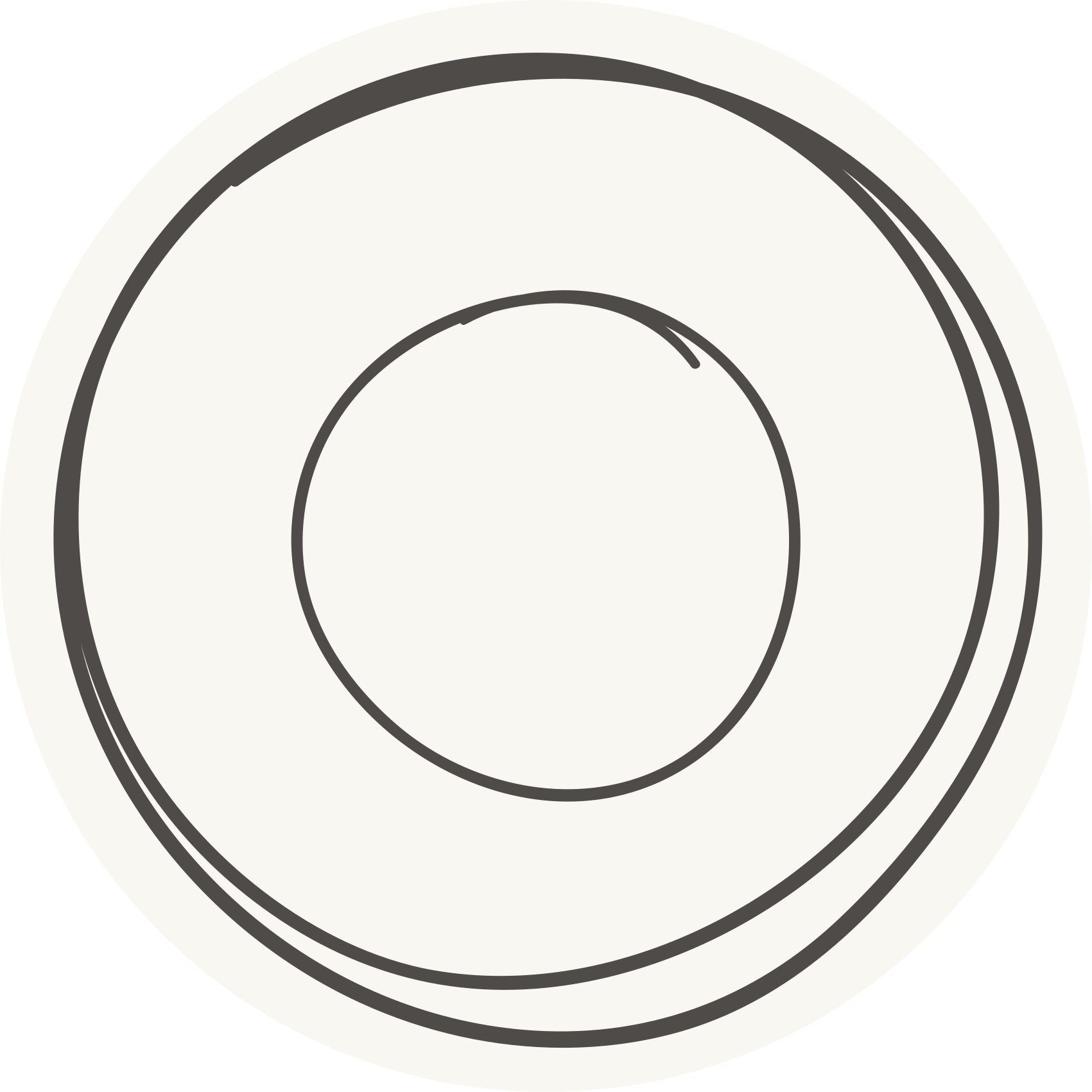 Concentrische cirkels vinyl tapijt minimalistisch - TenStickers