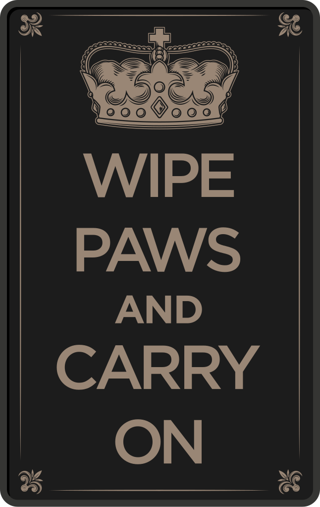 Vinyl tapijt dieren wipe paws and carry on - TenStickers