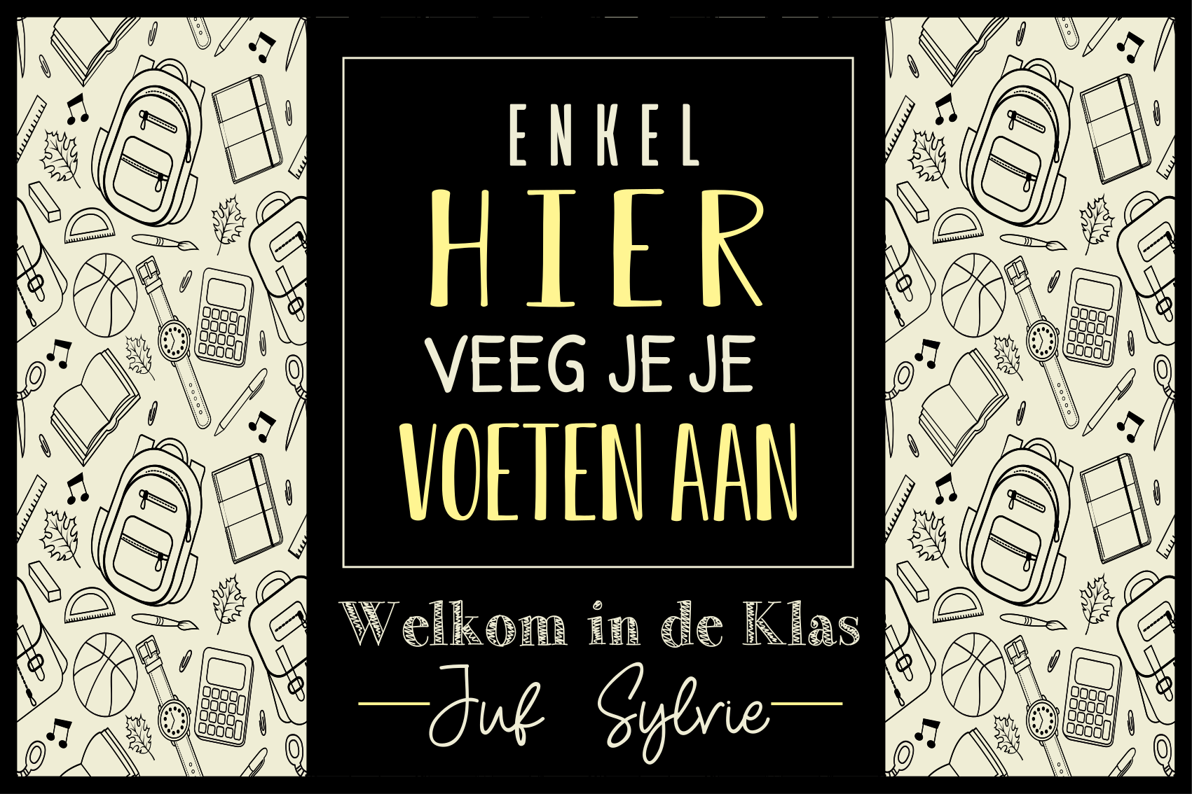 Schoolklas vloerkleed veeg je voeten - TenStickers