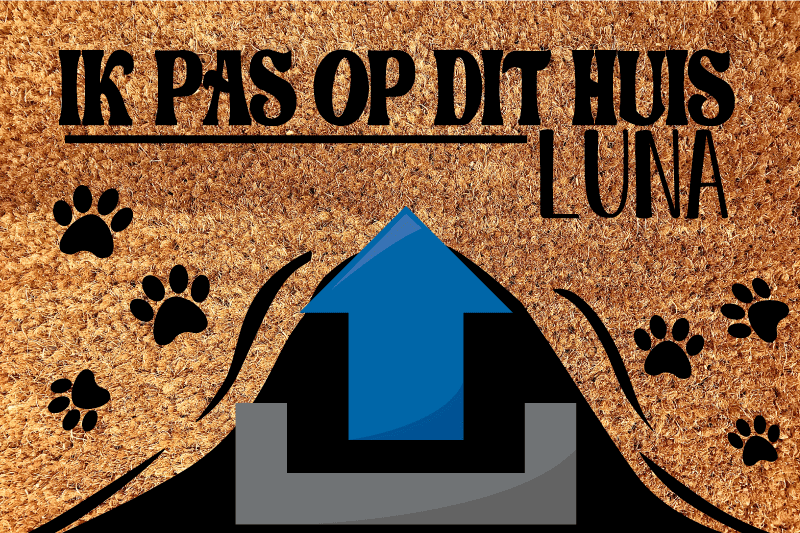 Gepersonaliseerde honden vinyl huismat - TenStickers