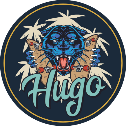 aangepaste naam en panter vinyl tapijt - TenStickers