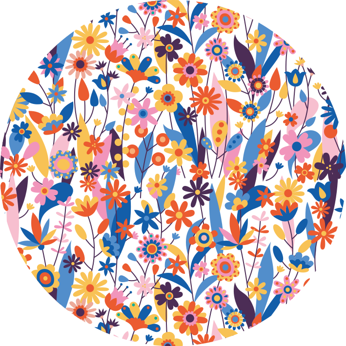 Meerkleurige bloemen Natuur vinyl tapijt - TenStickers