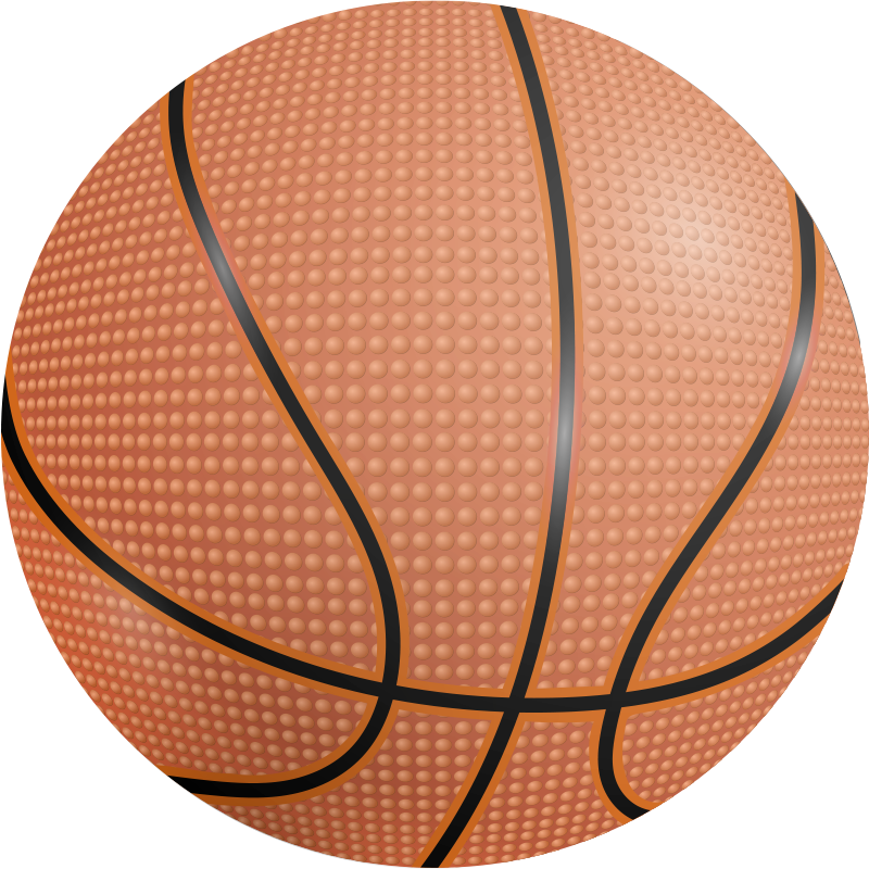 Basketbal Rond vinyl tapijt - TenStickers