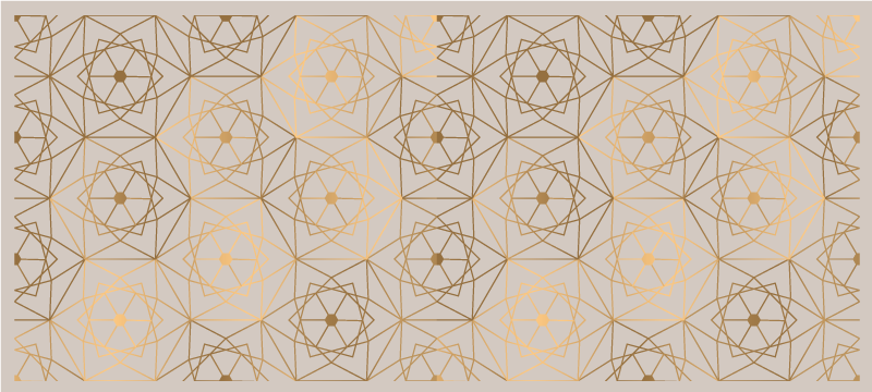 Gouden lijn patroon op grijze vinyl tapijt - TenStickers