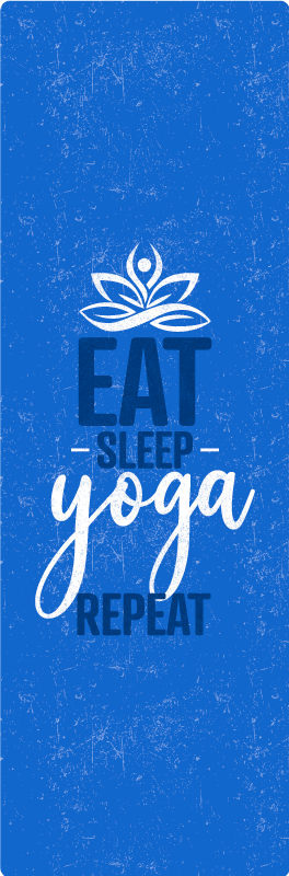 Vinyl yoga tapijt eat sleep repeat - TenStickers