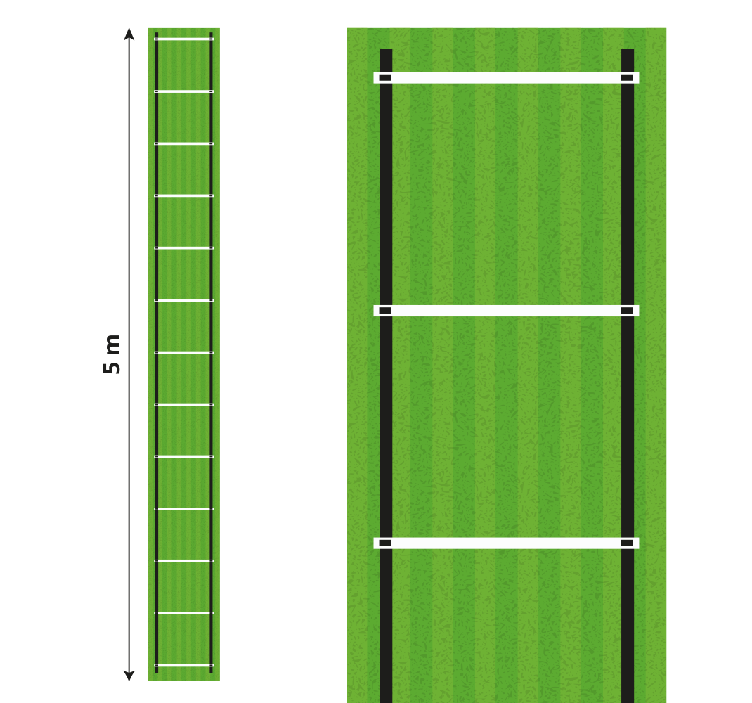 Snelheidstrainingsladder 5 meter vinyl tapijt tiener - TenStickers