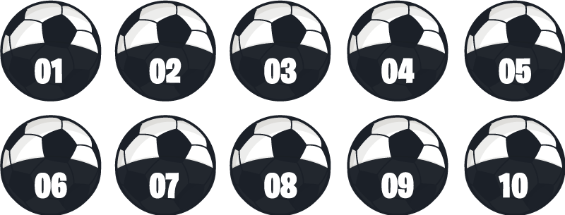 Voetbal trainingspakket vinyl tapijt tiener - TenStickers