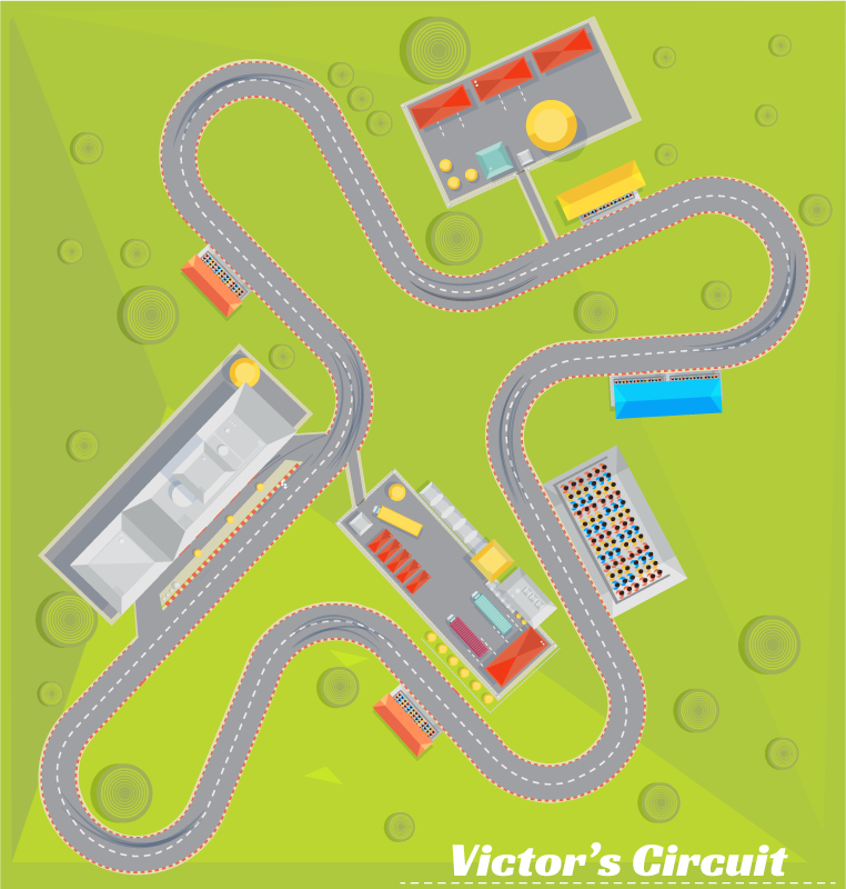 Aanpasbare speelweg vinyl tapijt snelwegen - TenStickers