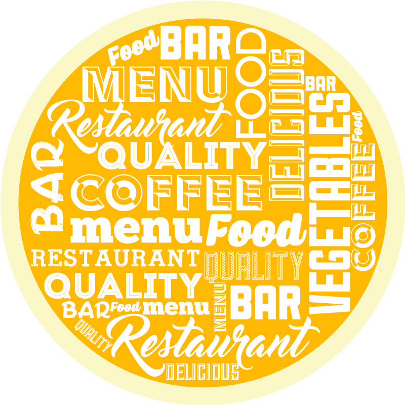 Restaurantkwaliteit menu vinyl tapijt zinnen en teksten - TenStickers