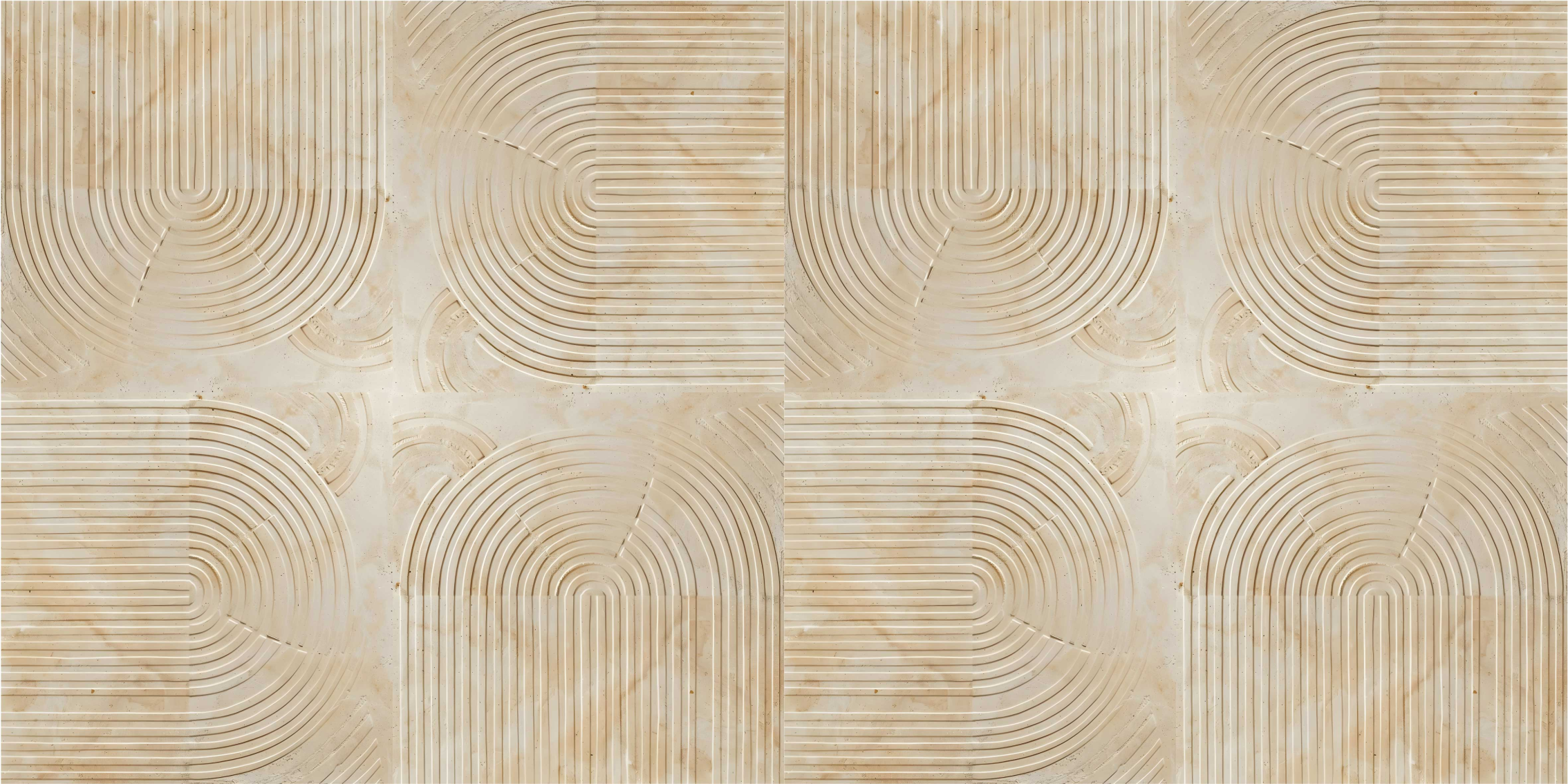 Moderne bogen vinyl tapijt beige - TenStickers