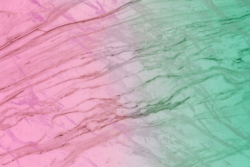 Roze en groene pastelkleur marmeren vinyl tapijt - TenStickers