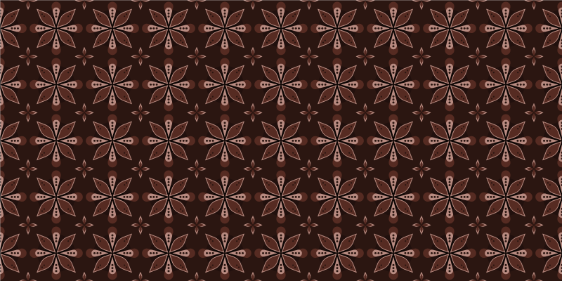 Geometrische bloemensymmetrie Vinyl tapijt ontvangsthal - TenStickers