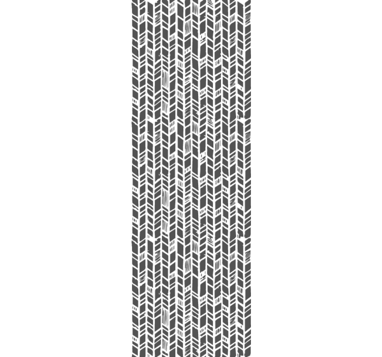 Gestileerde grijze chevron behangpapier ingang - TenStickers