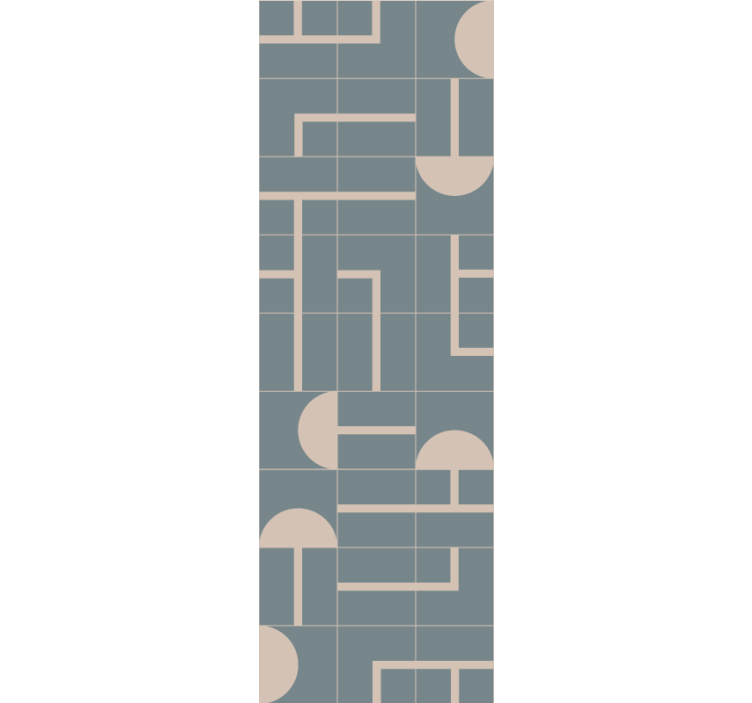 Beige stijlvolle vormen behang geometrisch - TenStickers