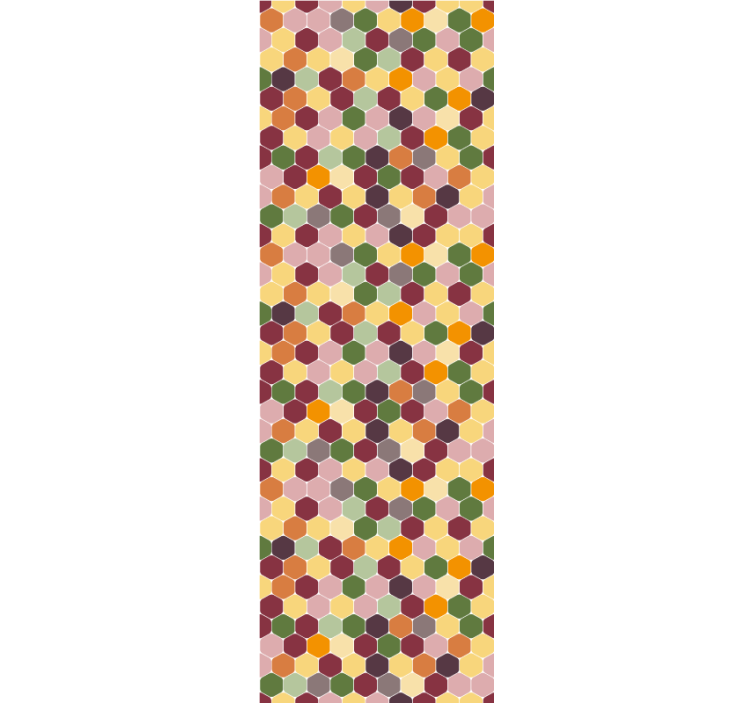 Kleine kleurrijke zeshoeken behang tegels - TenStickers