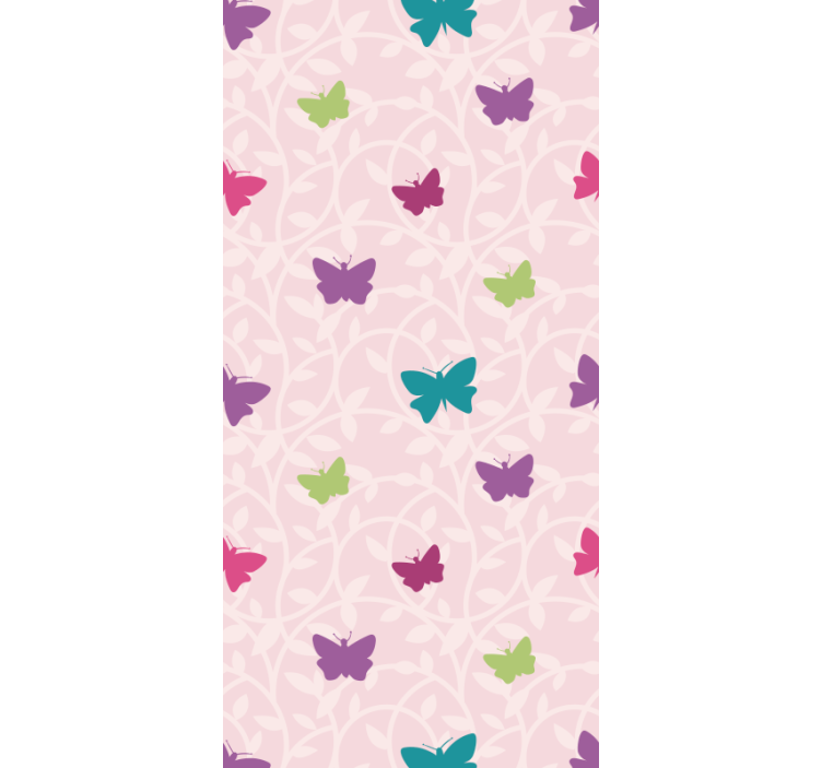 Kleurrijke fladderende vleugels vlinders behang - TenStickers