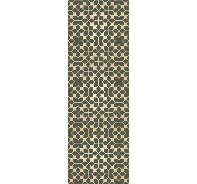 Geometrische bloemenstijl behangpapier hoofdslaapkamer - TenStickers