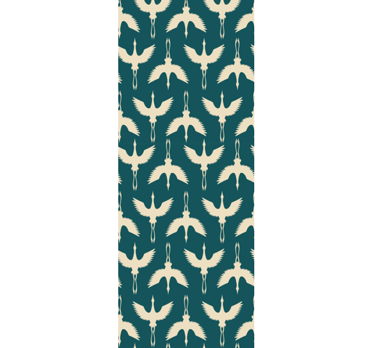 Elegante beige ontwerpen behang vogels - TenStickers