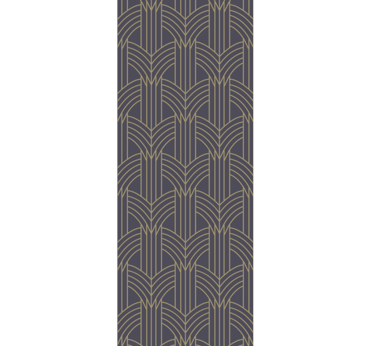 Art déco-stijl behang woonkamer - TenStickers