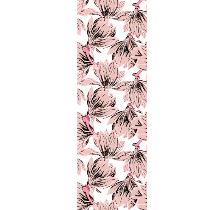 Elegante roze bloemen behang bloemsierkunst - TenStickers
