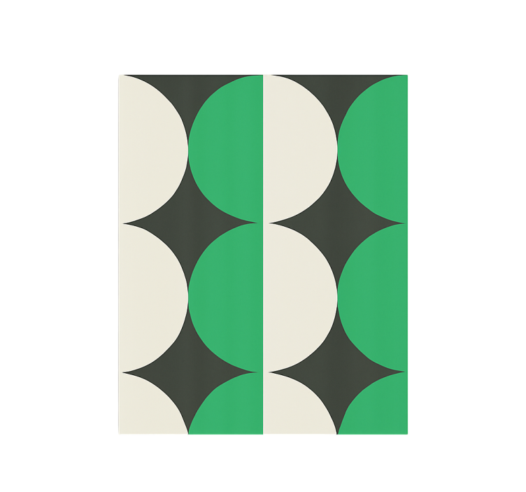 Smaragdgroene harmonie uit de jaren 70 behang anders vintage - TenStickers