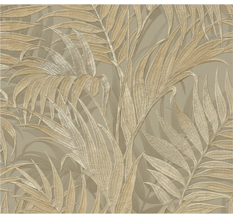 Behang bladeren beige palmtextuur - TenStickers