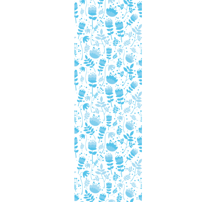 Bloemensilhouetpatronen bloemen behang - TenStickers