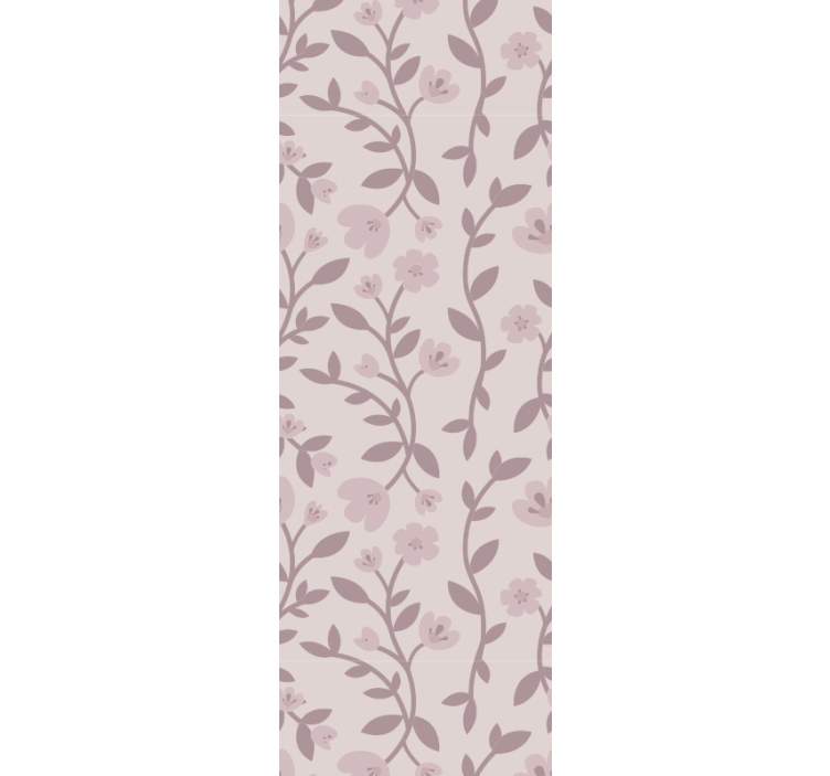 Elegante bloemensilhouetten bloemen behang - TenStickers