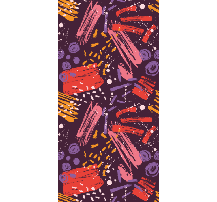 Expressieve penseelstreken behang abstract - TenStickers