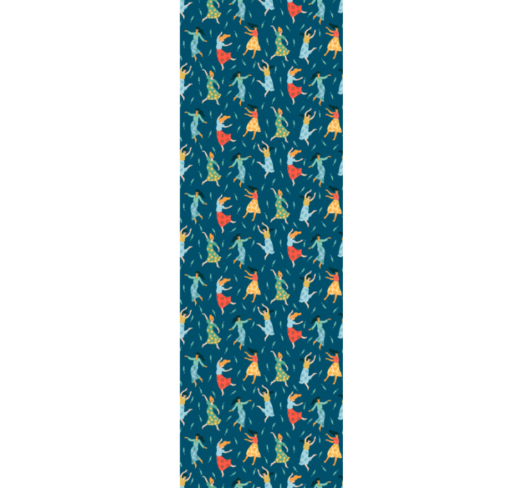 Dansende vrouwen patroon gepersonaliseerd behang - TenStickers