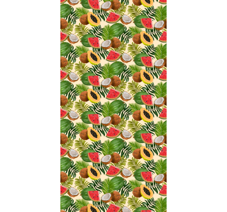 Tropisch fruitfeest behangpapier natuur - TenStickers