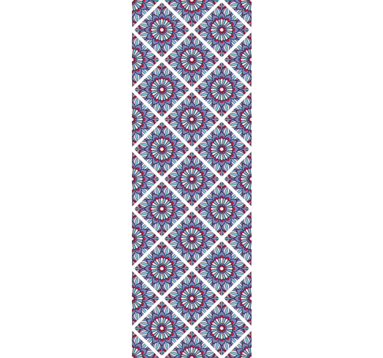 Geometrische bloemige elegantie behang bloemsierkunst - TenStickers